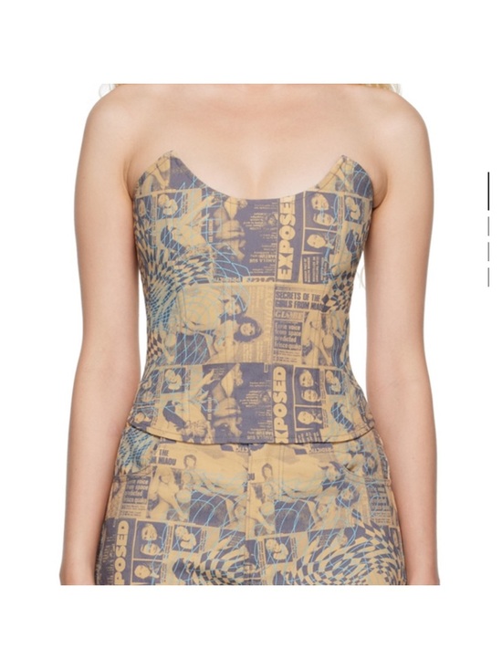 Miaou Tops - Miaou Women's
Leia Printed Corset in Wanted
